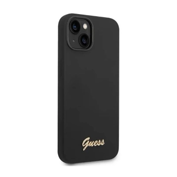 Guess Silicone Vintage - Etui iPhone 14 Plus (czarny)