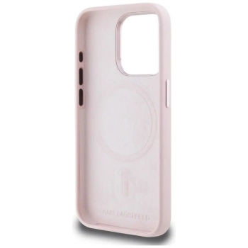 Karl Lagerfeld Silicone Shadow Metal Initial MagSafe - Etui do iPhone 15 Pro Max (różowy)