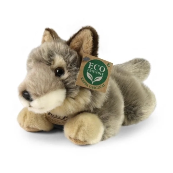 Rappa - Pluszowa realistyczna maskotka Wilk leżący 20 cm Eco-Friendly