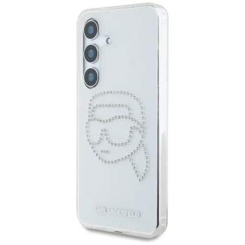 Karl Lagerfeld Rhinestones Karl Head Logo - Etui Samsung Galaxy S25 (przezroczysty)