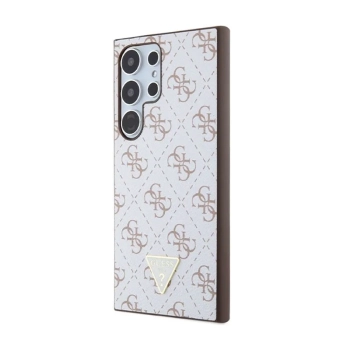 Guess 4G Triangle Metal Logo - Etui Samsung Galaxy S24 Ultra (biały)