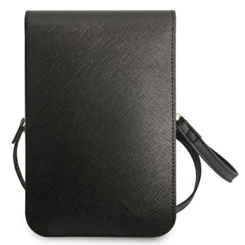 Guess Wallet Saffiano Triangle Logo Phone Bag - Torba na smartfona i akcesoria (Black)