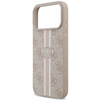 Guess 4G Printed Stripes MagSafe - Etui iPhone 17 Pro Max (różowy)