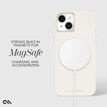 Case-Mate Silicone MagSafe - Etui iPhone 15 Plus (Beige)