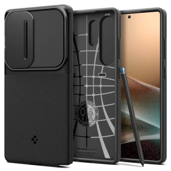 Spigen Optik Armor - Etui do Samsung Galaxy S25 Ultra (Czarny)
