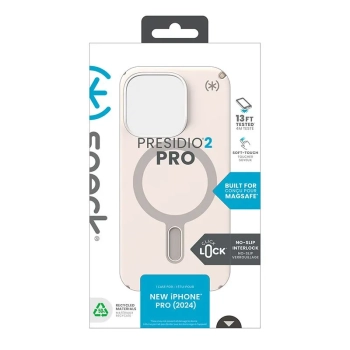 Speck Presidio2 Pro ClickLock & MagSafe - Etui iPhone 16 Pro (Bleached Bone / Heirloom Gold / Hazel Brown)