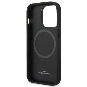 BMW Signature Logo Imprint MagSafe - Etui iPhone 14 Pro (Czarny)