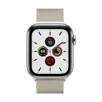 Crong Milano Steel - Pasek ze stali nierdzewnej do Apple Watch 38/40/41 mm (szampański)