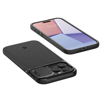 Spigen Optik Armor Mag MagSafe - Etui do iPhone 15 Pro (Czarny)