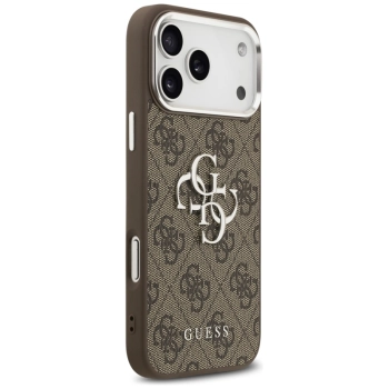 Guess 4G Big 4G Classic Logo - Etui iPhone 17 Pro Max (brązowy / srebrny)