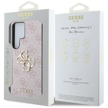 Guess Big 4G Logo Classic Logo - Etui do Samsung Galaxy S25 Ultra (różowy)