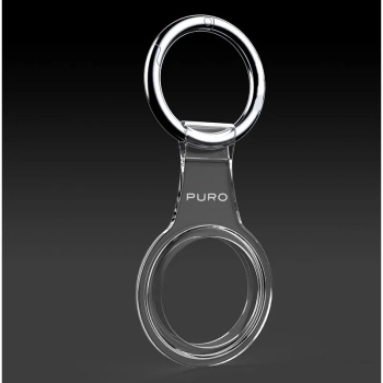 PURO NUDE Case - Silikonowy brelok do Apple AirTag (przezroczysty)