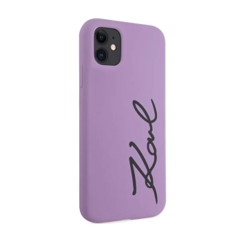 Karl Lagerfeld Silicone Signature - Etui iPhone 11 (Fioletowy)