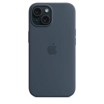 Apple Silicone Case - Silikonowe etui z MagSafe do iPhone 15 (sztormowy błękit)