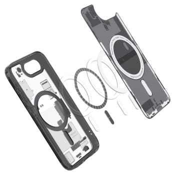 Spigen Ultra Hybrid Mag MagSafe - Etui do iPhone 16e (Zero One Black)