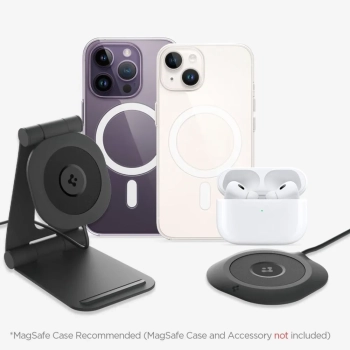 Spigen PF2101 ArcField - Ładowarka indukcyjna MagSafe 7,5W (Czarny)