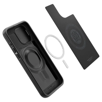 Spigen Optik Armor Mag MagSafe - Etui do iPhone 15 Pro (Czarny)