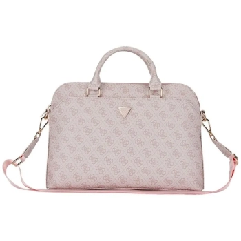 Guess 4G Zipper Pocket Triangle Logo - Torba na notebooka 15" (różowy)
