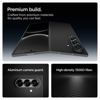 Spigen Airskin Aramid - Etui do Samsung Galaxy Z Fold 7 (Black)