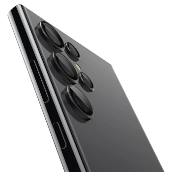 Spigen Optik Pro GLAS.TR EZ Fit Camera Protector 2-Pack - Szkło ochronne na obiektyw do Samsung Galaxy S24 Ultra (2 szt) (Czarny)