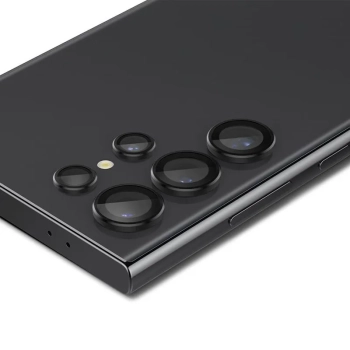 Spigen Optik Pro GLAS.TR EZ Fit Camera Protector 2-Pack - Szkło ochronne na obiektyw do Samsung Galaxy S24 Ultra (2 szt) (Czarny)