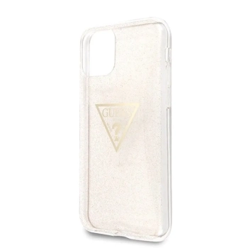 Guess Solid Glitter Triangle - Etui iPhone 11 Pro (Gold)