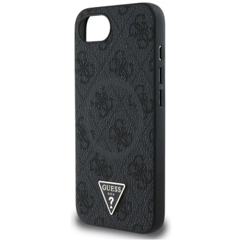 Guess 4G Ring Triangle Logo MagSafe - Etui do iPhone 16e (czarny)