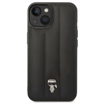 Karl Lagerfeld Quilted Puffy Ikonik Pin - Etui do iPhone 14  (Czarny)